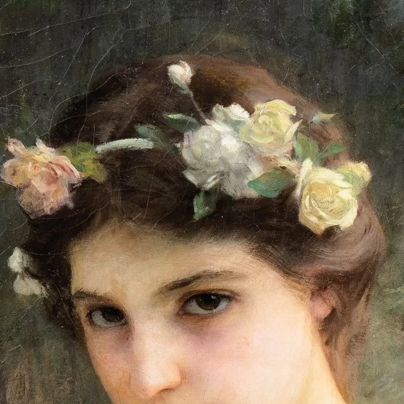 Giovane donna che suona il flauto - dettaglio